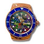 Le Youn (XX) - Horloge Murale Style Rolex or rose Mickey