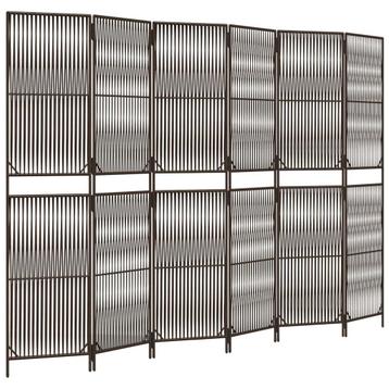 6 Panelen Kamerscherm Bruin - - OP=OP - Privacy! beschikbaar voor biedingen