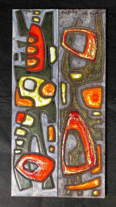 Vallauris - paul Azéma - Plaque (2) - lave, Antiek en Kunst, Antiek | Glas en Kristal