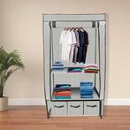 Opvouwbare Kledingkast | Campingkast | 90x47x163 | Grijs, Verzenden, Nieuw
