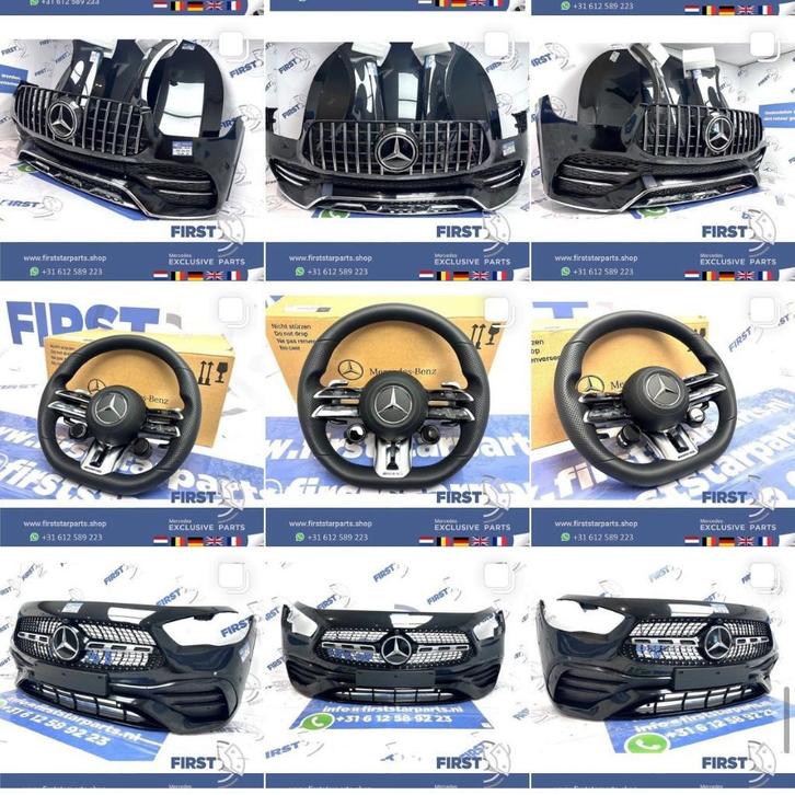 AMG PARTS A45 CLA45 C63 E63 G63 GT63 GLC63 Mercedes BUMPERS, Auto-onderdelen, Carrosserie en Plaatwerk, Nieuw, Mercedes-Benz, Voor