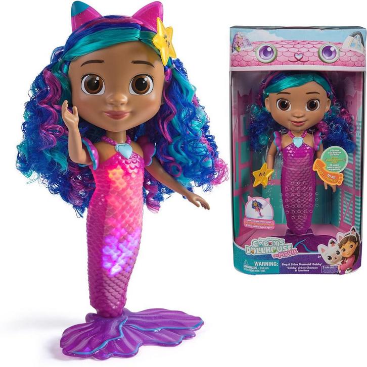Gabby’s Poppenhuis De Film Zeemeermin Pop met licht en, Kinderen en Baby's, Speelgoed | Poppen, Zo goed als nieuw, Ophalen of Verzenden