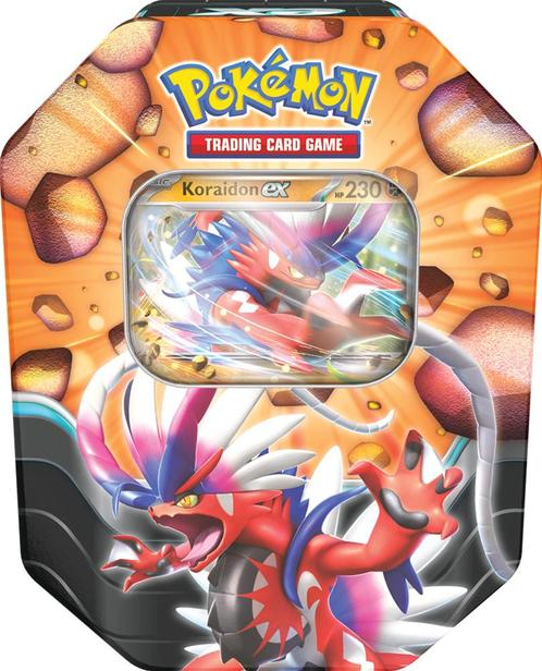 Pokemon - Slashing Legend EX Tin - Koraidon | Pokémon -, Hobby en Vrije tijd, Verzamelkaartspellen | Pokémon, Nieuw, Verzenden