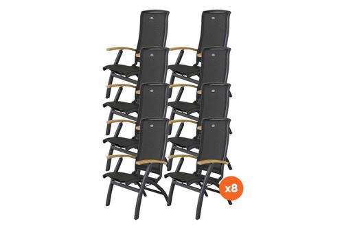 Set van 8 - Hartman Da Vinci verstelbare stoel - Teak, Tuin en Terras, Tuinsets en Loungesets, Nieuw, Overige materialen, Verzenden