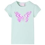 vidaXL Kindershirt met kapmouwen 104 lichtmintkleur, Verzenden, Nieuw