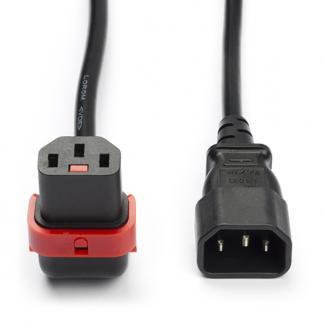 C14 naar C13 kabel | ACT | 1 meter (Omhoog, IEC lock), Computers en Software, Pc- en Netwerkkabels, Nieuw, Verzenden