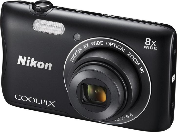 Nikon Coolpix S3700 Digitale Compact Camera - Zwart (In doos, Audio, Tv en Foto, Fotocamera's Digitaal, Zo goed als nieuw, Verzenden
