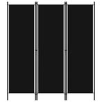 vidaXL Kamerscherm met 3 panelen 150x180 cm zwart, Huis en Inrichting, Woonaccessoires | Kamerschermen, Verzenden, Nieuw