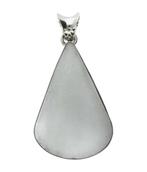 Zilveren blauwe Chalcedoon edelsteen druppel XL hanger, Verzenden, Nieuw