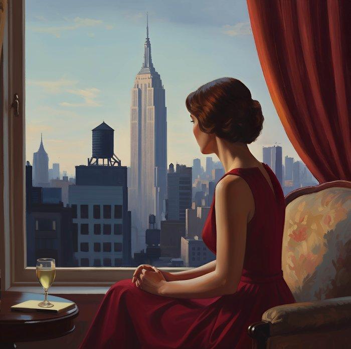 Le Yack - Morning Over Manhattan - Hand signed, Antiek en Kunst, Kunst | Designobjecten