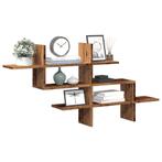 vidaXL Wandschap 124,5x18x60,5 cm bewerkt hout oud, Huis en Inrichting, Woonaccessoires | Wandplanken en Boekenplanken, Verzenden