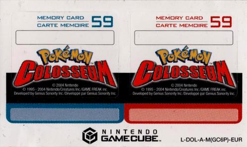 Nintendo Gamecube Pokemon Colosseum Memory Card Sticker Vel, Spelcomputers en Games, Spelcomputers | Nintendo Consoles | Accessoires