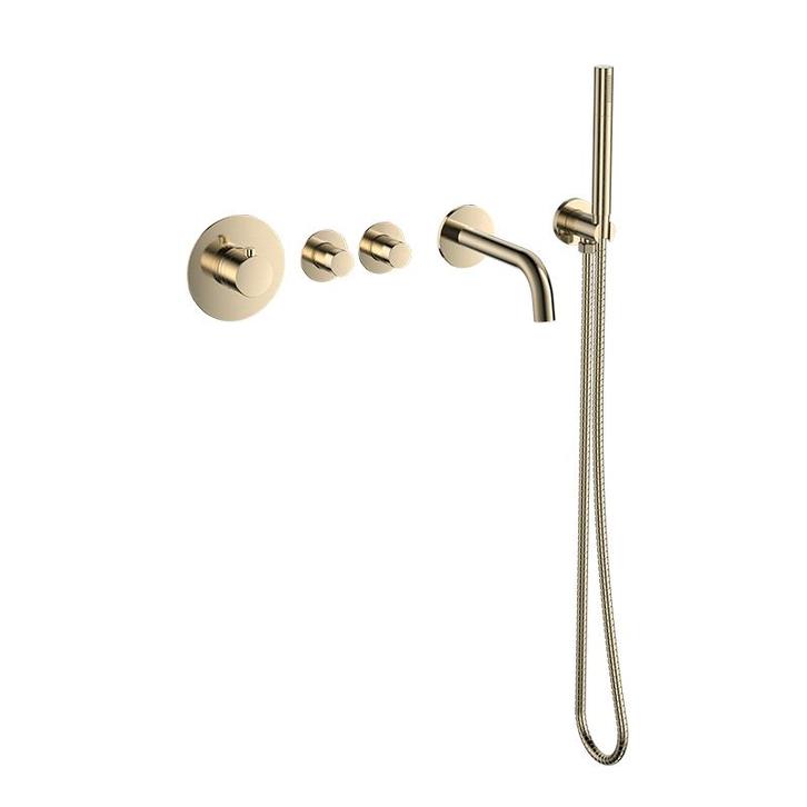 Sani Royal Pro Inbouw Badkraan Goud geborsteld, Doe-het-zelf en Verbouw, Sanitair