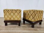 Poef (2) - Pouff Art Deco jaren 30 in noten - Messing,