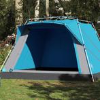 Kampeertent 4-persoons snelontgrendeling blauw (Partytenten), Caravans en Kamperen, Kampeeraccessoires, Verzenden, Nieuw