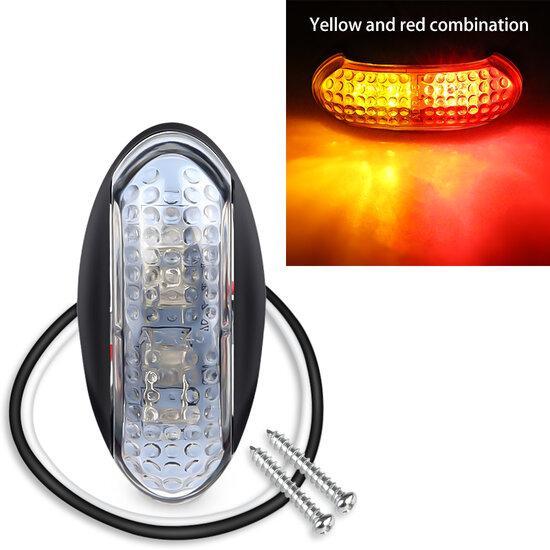 Led sidemarker contourverlichting 4led 12/24V rood / oran..., Auto diversen, Auto-accessoires, Verzenden