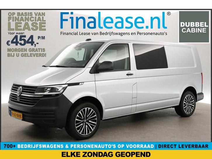 Volkswagen Transporter 2.0 TDI T6.1 150PK L2H1 DC Aut Airco, Auto's, Bestelauto's, Lease, Automaat, Diesel, Volkswagen, Zilver of Grijs