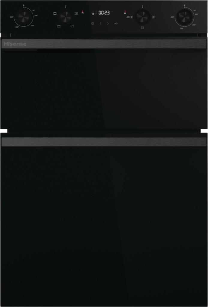 Hisense HI6-BID914221CDBG  Inbouw dubbeloven  Zwart  110L, Witgoed en Apparatuur, Ovens, Inbouw, Hete lucht, Nieuw, Oven met grill