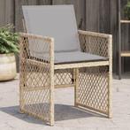 vidaXL Tuinstoelen 4 st met kussens poly rattan gemengd, Tuin en Terras, Tuinstoelen, Verzenden, Nieuw, Rotan
