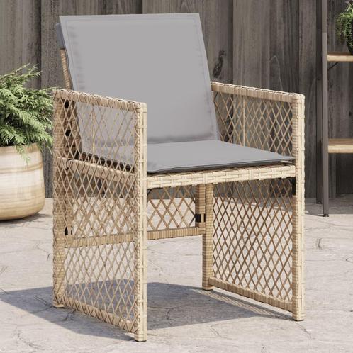 vidaXL Tuinstoelen 4 st met kussens poly rattan gemengd, Tuin en Terras, Tuinstoelen, Nieuw, Rotan, Verzenden