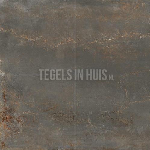 Vloertegel / wandtegel rhodon ijzer 120x120 gerectificeerd, Doe-het-zelf en Verbouw, Tegels, Vloertegels, Nieuw, 10 m² of meer