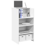 vidaXL Receptiebalie 55x50x103,5 cm bewerkt hout wit, Huis en Inrichting, Bureaus, Verzenden, Nieuw