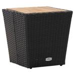 vidaXL Theetafel 41,5x41,5x43 cm poly rattan massief, Tuin en Terras, Verzenden, Nieuw