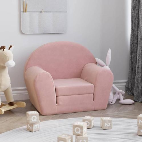 vidaXL Kinderslaapbank zacht pluche roze, Kinderen en Baby's, Kinderkamer | Overige Meubels, Nieuw, Verzenden