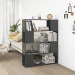 vidaXL Boekenkast/kamerscherm 100x24x124 cm hoogglans grijs, 100 tot 150 cm, Verzenden, 100 tot 150 cm, Nieuw