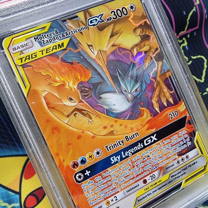 Pokémon - 1 Graded card - Moltres & Zapdos & Articuno GX, Hobby en Vrije tijd, Verzamelkaartspellen | Pokémon