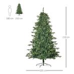 TRUUSK Kunstkerstboom 2,1 M - PVC en PE - Metaal Stand - Gro, Diversen, Kerst, Verzenden, Nieuw