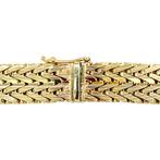 Gouden vossenstaart collier 14 krt, Ophalen of Verzenden, Nieuw