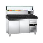GGM Gastro | Pizza koelwerkbank PREMIUM - 1500x800mm - met 2, Verzenden, Nieuw in verpakking