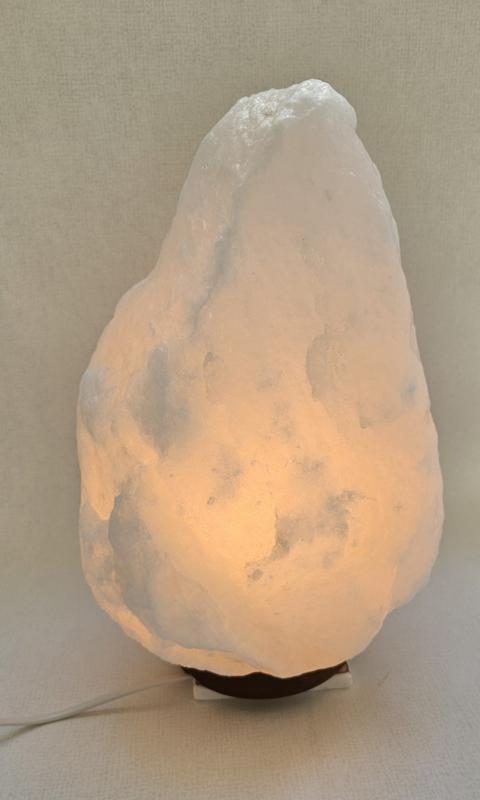 Himalayazout zoutlamp Wit 10-12 kilo (zie filmpje), Huis en Inrichting, Lampen | Overige