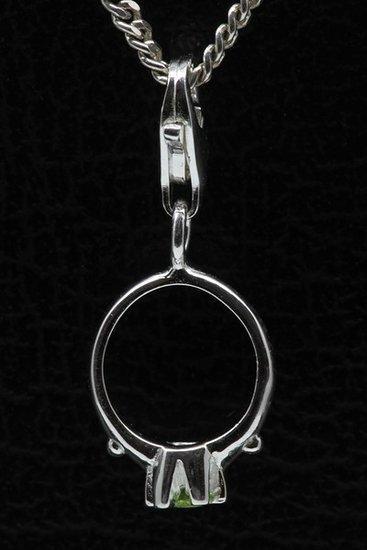 Zilveren Ring met zirkonia hanger en/of bedel, Sieraden, Tassen en Uiterlijk, Bedels, Verzenden