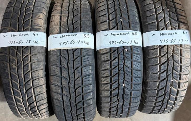 4x175-65-13 Hankook Winter 2x5.5m2x6.5m €40PerBand 175 65 13, Auto-onderdelen, Banden en Velgen, 13 inch, Winterbanden, 175 mm