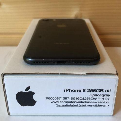 Apple iphone 8 zwart 256GB simlockvrij + garantie, Telecommunicatie, Mobiele telefoons | Apple iPhone, Nieuw, Ophalen of Verzenden