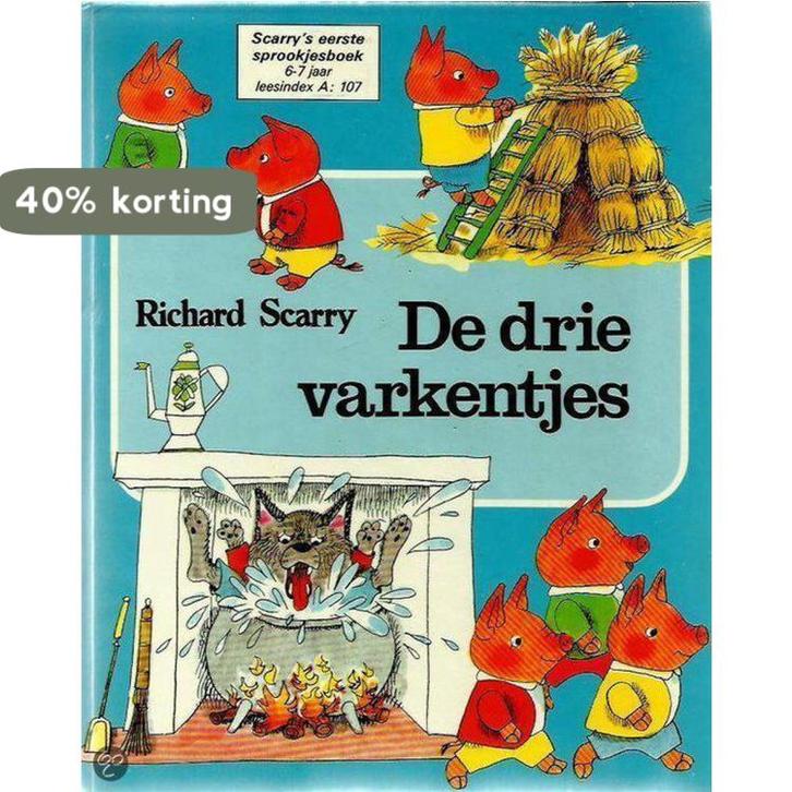 Drie varkentjes 9789024319213 Scarry, Boeken, Kinderboeken | Jeugd | onder 10 jaar, Gelezen, Verzenden