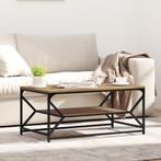 vidaXL Salontafel met Plank - Artisan Eiken, 90x50x40 cm,, 50 tot 100 cm, Verzenden, Nieuw, 50 tot 100 cm