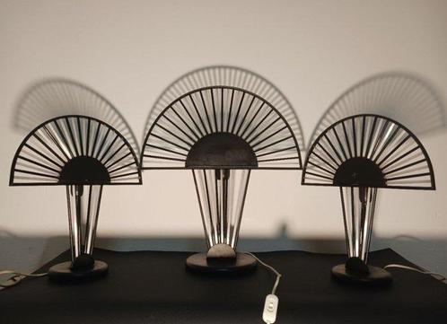 Lamp (3) - Fan - Staal, Murano-glas, Antiek en Kunst, Curiosa en Brocante