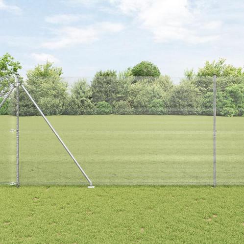 vidaXL Gelaste Draadomheining met 7 spijker palen 1,6 x 10 m, Tuin en Terras, Schuttingen, Nieuw, IJzer, Verzenden