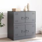 vidaXL Dressoir 67x39x73 cm staal antracietkleurig, Verzenden, Nieuw, 50 tot 100 cm, Metaal