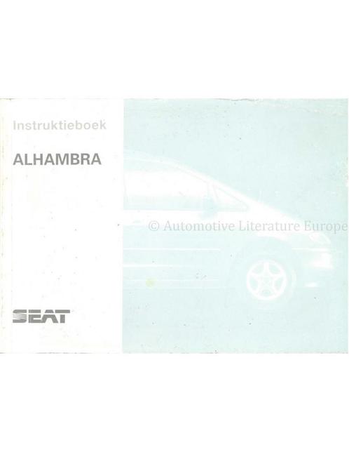 1996 SEAT ALHAMBRA INSTRUCTIEBOEKJE NEDERLANDS, Auto diversen, Handleidingen en Instructieboekjes