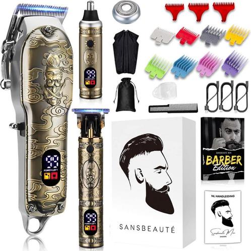 Professionele Draadloze 4-in-1 Tondeuse - Tondeuse Mannen, Sieraden, Tassen en Uiterlijk, Uiterlijk | Gezichtsverzorging, Zo goed als nieuw