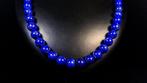 Blauwe lapis lazuli ketting Ronde kralen - Hoogte: 56 cm -