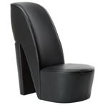 Hakstoel Zwart Kunstleer - Retourdeal - 40% Korting!, Huis en Inrichting, Fauteuils, Minder dan 50 cm, Nieuw, 75 tot 100 cm, Ophalen of Verzenden