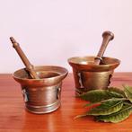 Vijzel en stamper (2) - Gegoten messing