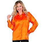 Disco 70S Blouse Oranje, Kleding | Dames, Carnavalskleding en Feestkleding, Verzenden, Nieuw