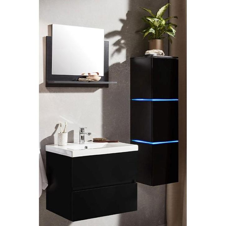 Badkamermeubel Mareno Zwart 60CM (Badkamermeubels), Huis en Inrichting, Badkamer | Badkamermeubels, Nieuw, Ophalen of Verzenden