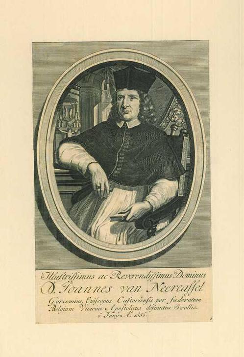 Portrait of Johannes van Neercassel, Antiek en Kunst, Kunst | Etsen en Gravures